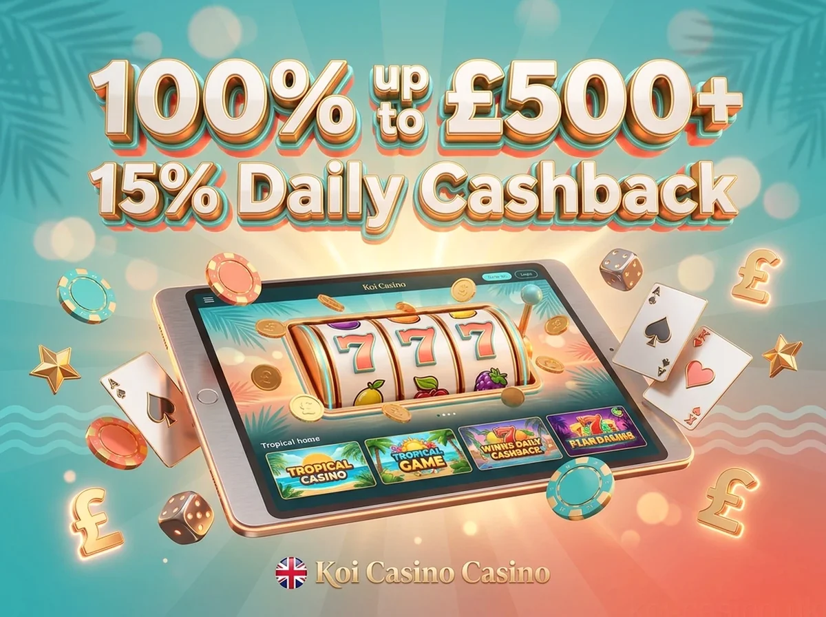 100% up to £500+ 15% Daily Cashback